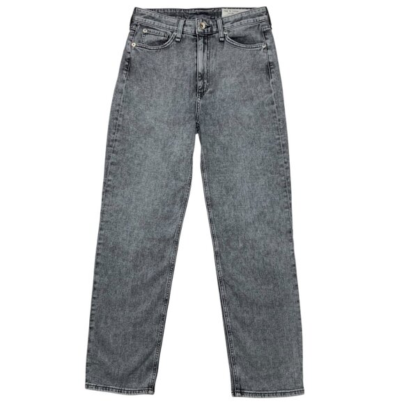 Rag & Bone Nina High Rise Ankle Cigarette Jean 27 Gray Dusty Trail Zip Fly Retro - Picture 1 of 12